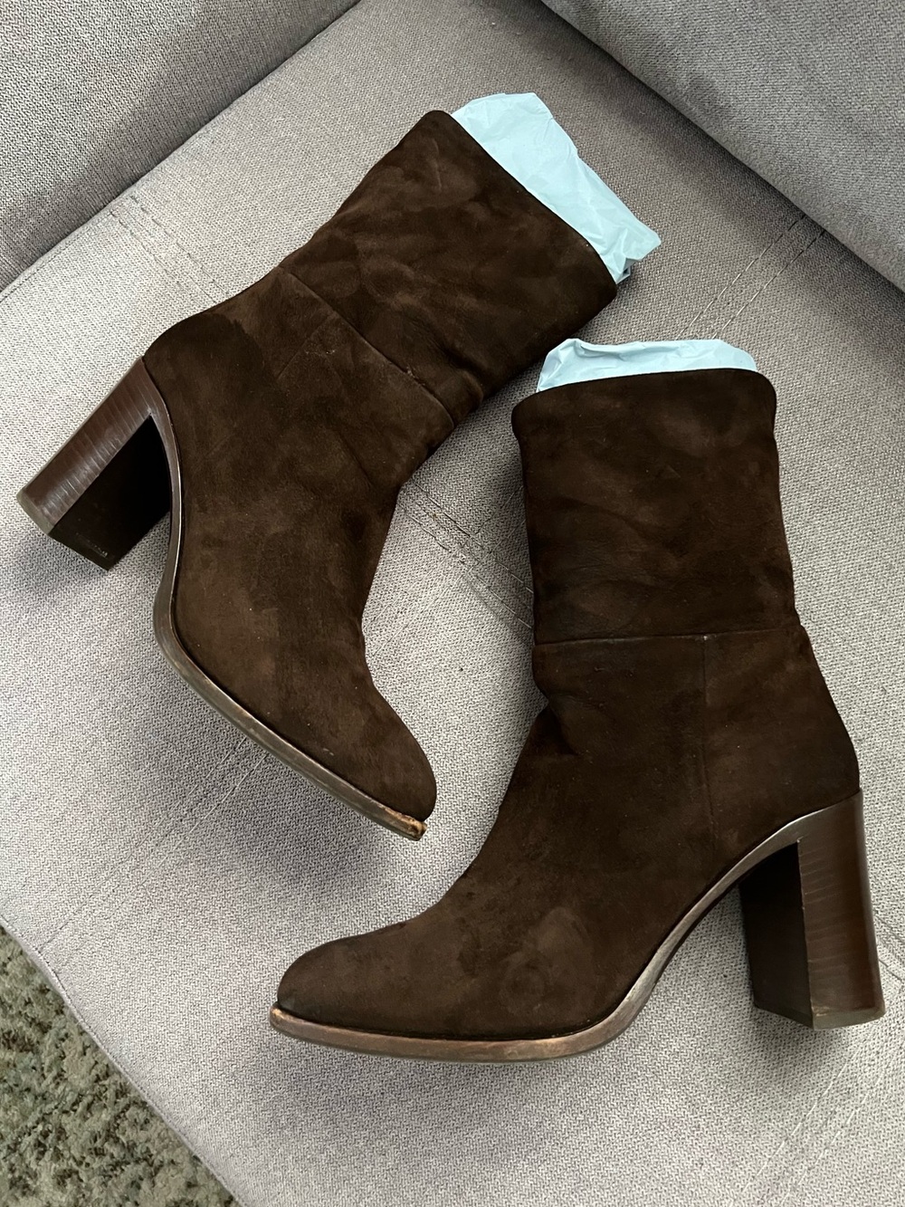PRADA BROWN SUEDE CALZATURE DONNA CAMOSCIO, COLOR: MORO SZ 40.5